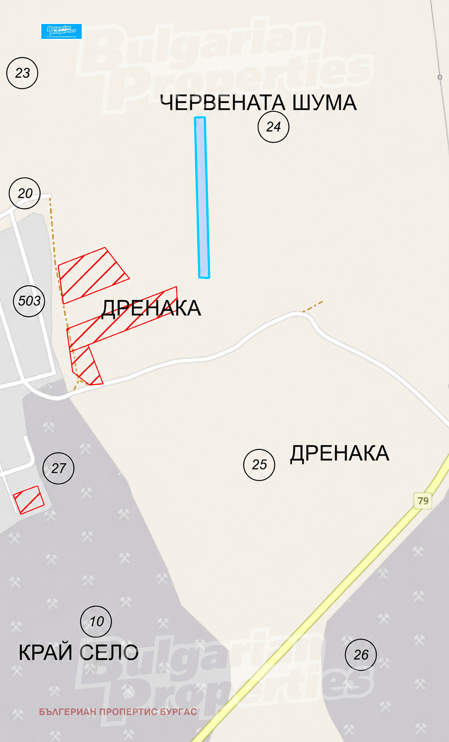 Продава ЗЕМЕДЕЛСКА ЗЕМЯ, с. Константиново, област Бургас, снимка 4 - Земеделска земя - 54623833
