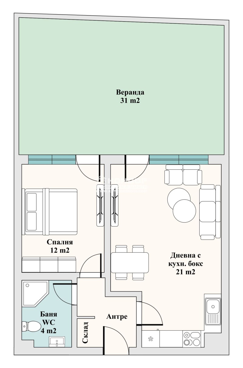 À venda  1 quarto Plovdiv , Vastanitcheski , 86 m² | 47554841 - imagem [3]