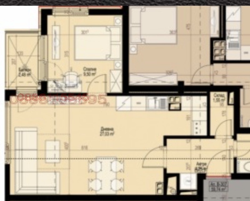 Продава 2-СТАЕН, гр. София, Манастирски ливади, снимка 2 - Апартаменти - 53157189
