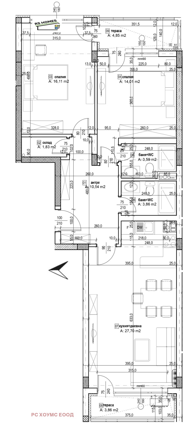 Продава 3-СТАЕН, гр. София, Дървеница, снимка 3 - Aпартаменти - 46170766