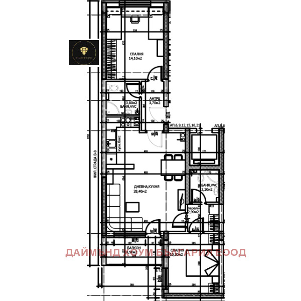 Til salg  2 soveværelser Plovdiv , Trakiya , 94 kvm | 45716166 - billede [2]