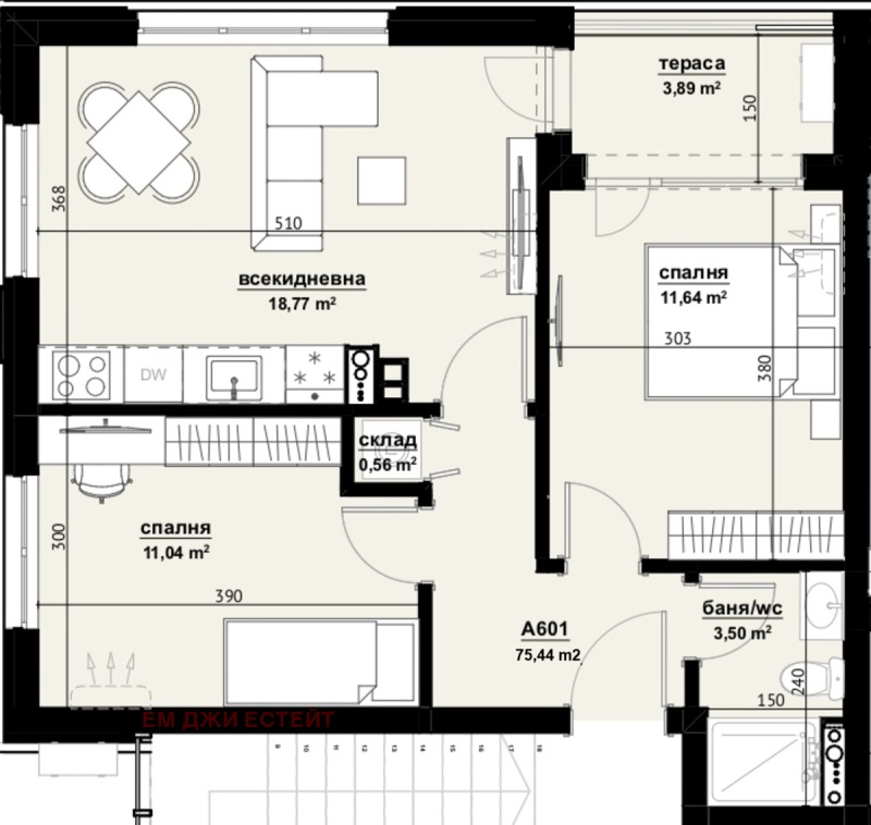 Продава  3-стаен, град Бургас, Хоризонт •  105 000 EUR • ID 11432262 — holmes.bg - [1] 