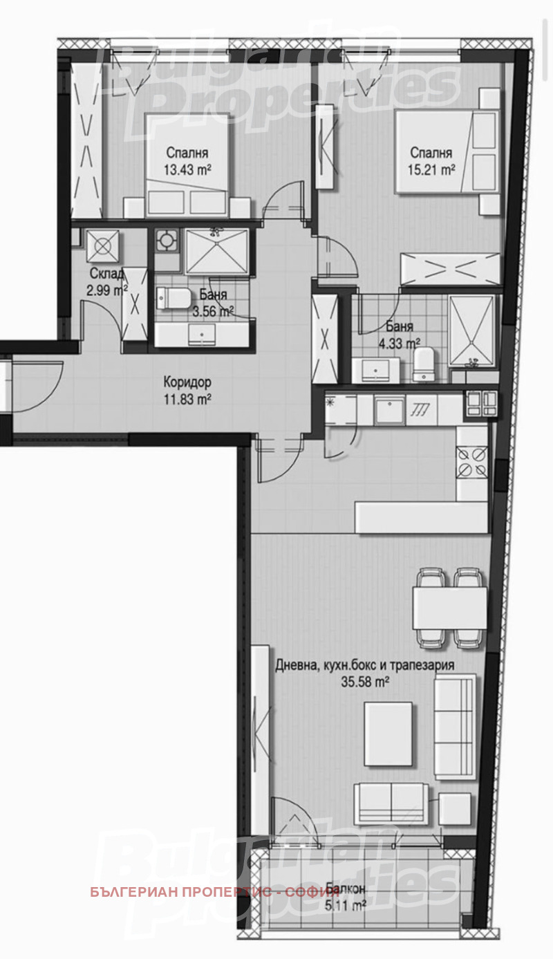 Продава 3-СТАЕН, гр. София, Витоша, снимка 3 - Апартаменти - 53234487