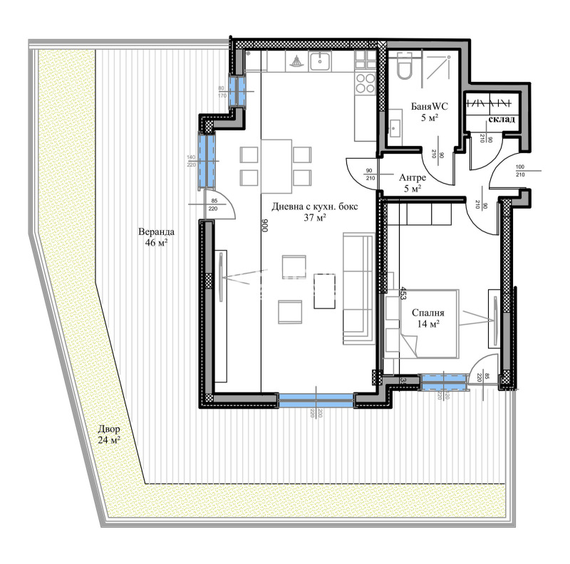 Satılık  1 yatak odası Plovdiv , Vastaniçeski , 171 metrekare | 33734260 - görüntü [2]