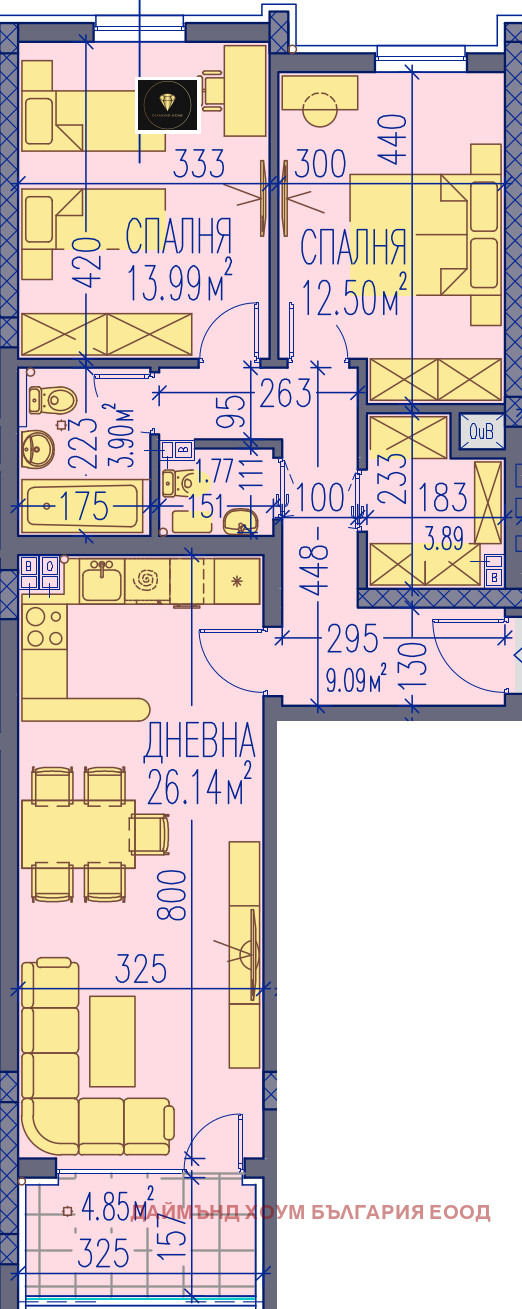 Продава  3-стаен град Пловдив , Тракия , 109 кв.м | 83457907 - изображение [2]