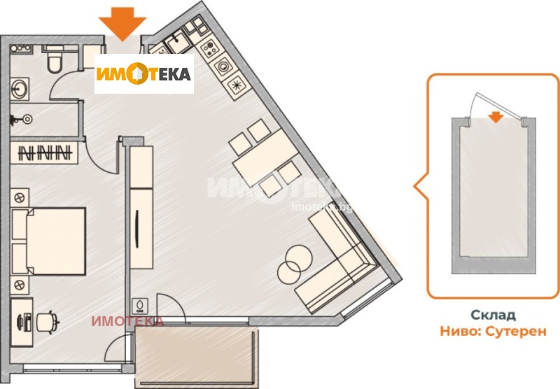 Satılık  1 yatak odası Sofia , Malinova dolina , 95 metrekare | 25547624 - görüntü [2]