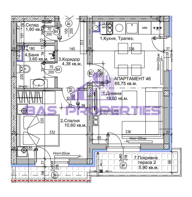 Продава  2-стаен град София , Люлин 5 , 76 кв.м | 77912662