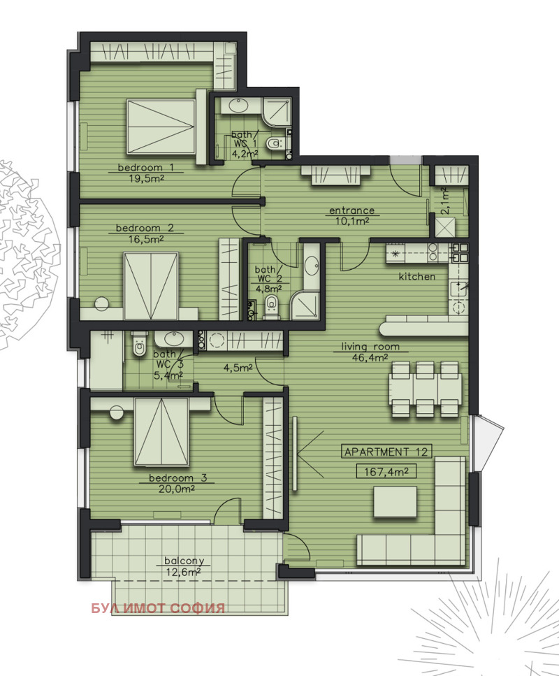 Продава 4-СТАЕН, гр. София, Бъкстон, снимка 8 - Апартаменти - 53324845