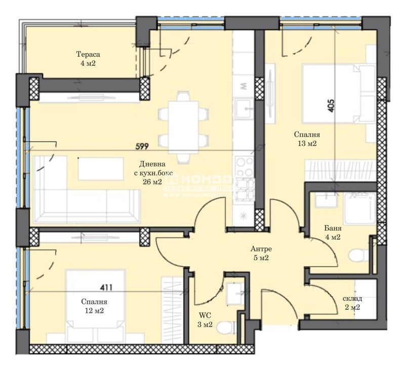 À venda  1 quarto Plovdiv , Trakiia , 100 m² | 86274936 - imagem [4]