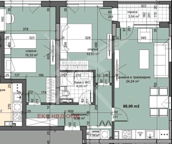 Продава 3-СТАЕН, гр. Пловдив, Тракия, снимка 2 - Апартаменти - 53707805