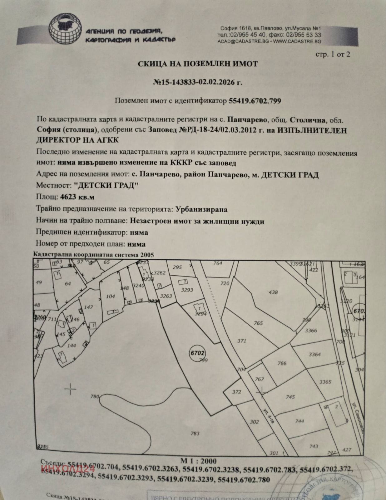 Продава ПАРЦЕЛ, гр. София, с. Панчарево