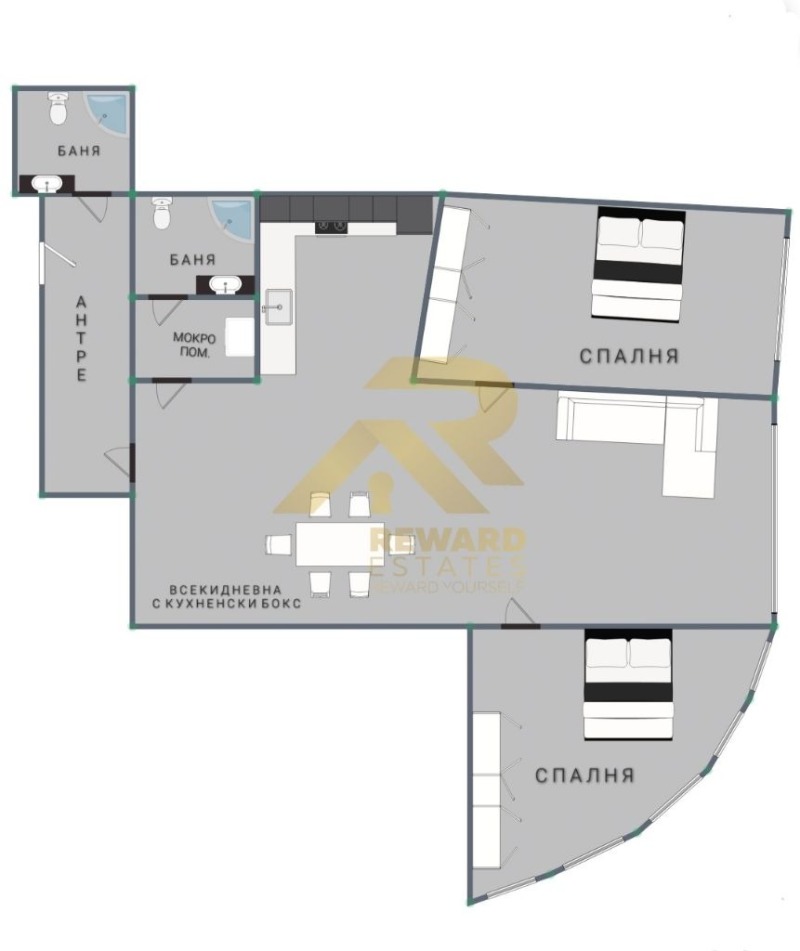 Satılık  2 yatak odası Sofia , Drujba 2 , 123 metrekare | 60145638 - görüntü [13]