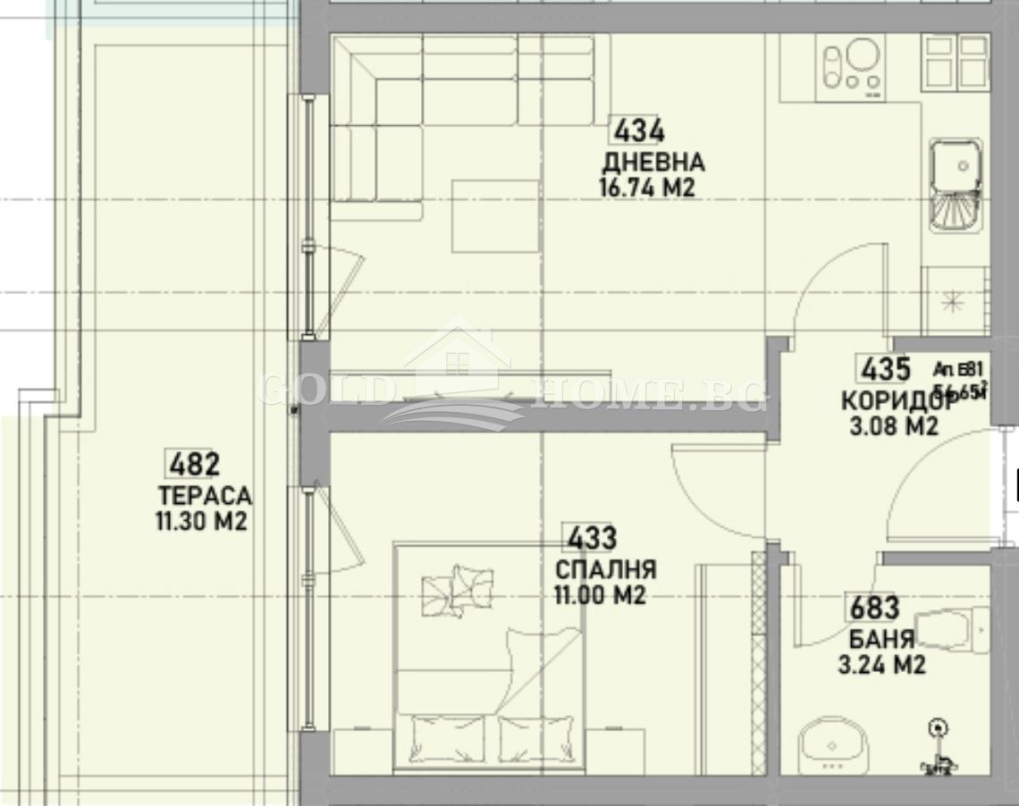 Продава 2-СТАЕН, гр. Пловдив, Южен, снимка 2 - Апартаменти - 53799798
