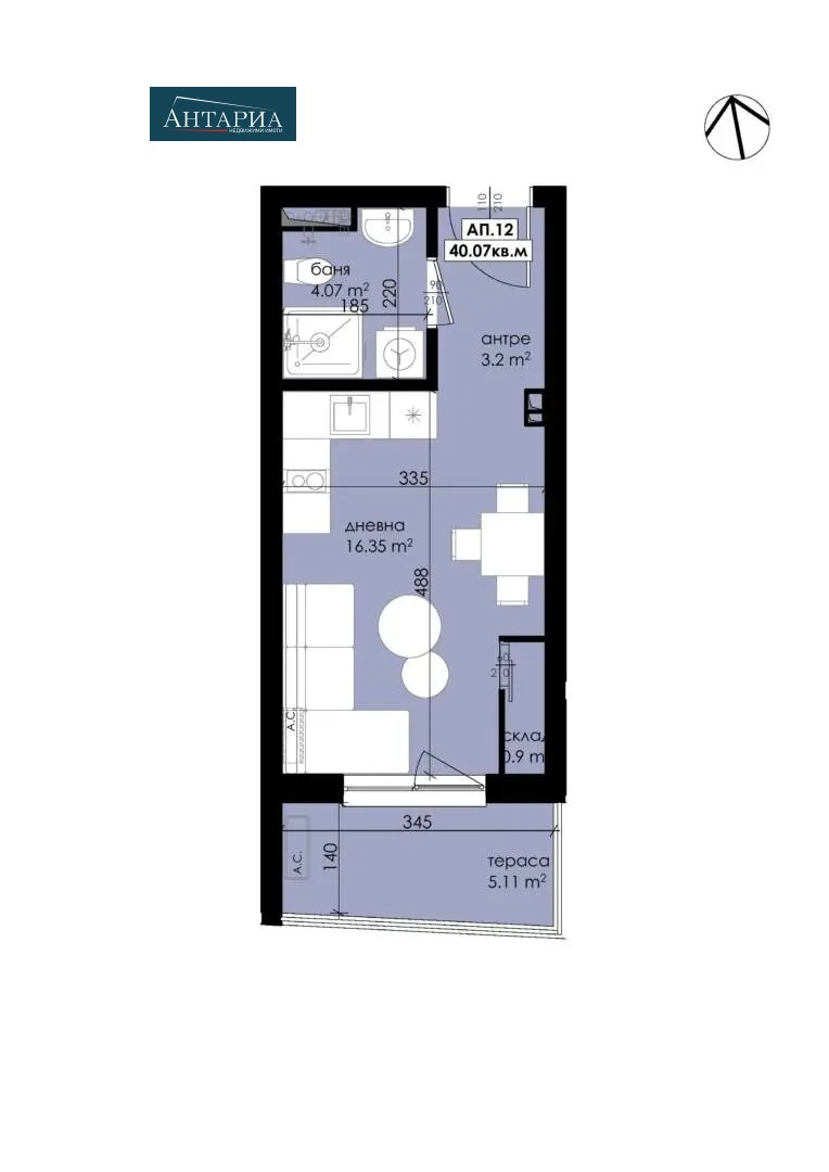 Продава  1-стаен област Бургас , гр. Созопол , 40 кв.м | 53481707 - изображение [2]