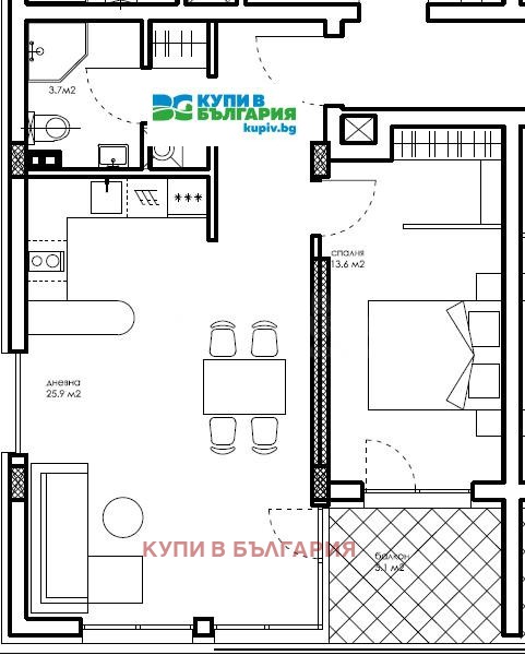 Продава 2-СТАЕН, гр. Варна, Кайсиева градина