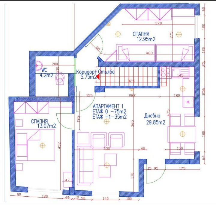 Продается  2 спальни София , Редута , 110 кв.м | 41628271 - изображение [4]