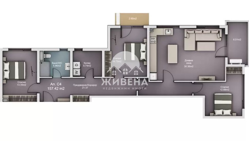 Продава  4-стаен град Варна , к.к. Св.Св. Константин и Елена , 157 кв.м | 62672618 - изображение [4]