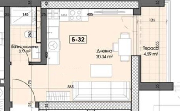 Na prodej  Studio Plovdiv , Gagarin , 44 m2 | 90495698
