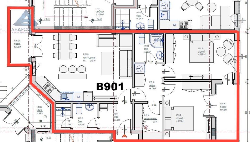 Till salu  2 sovrum Pleven , Sjirok centar , 110 kvm | 92306684 - bild [3]