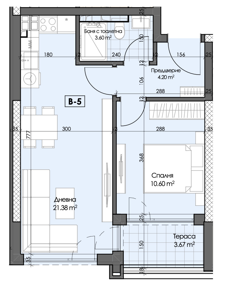 Продава 2-СТАЕН, гр. Пловдив, Гагарин, снимка 4 - Aпартаменти - 49313797