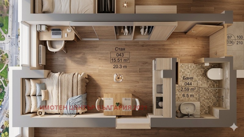 Продава 1-СТАЕН в град София, Студентски град - 25 кв.м / 73 900 € » 144 535.84 лв., ИМОТЕН ЦЕНТЪР БЪЛГАРИЯ 2021