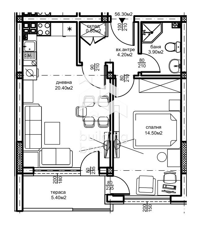 Продава 2-СТАЕН, гр. Пловдив, Южен, снимка 2 - Aпартаменти - 48108757