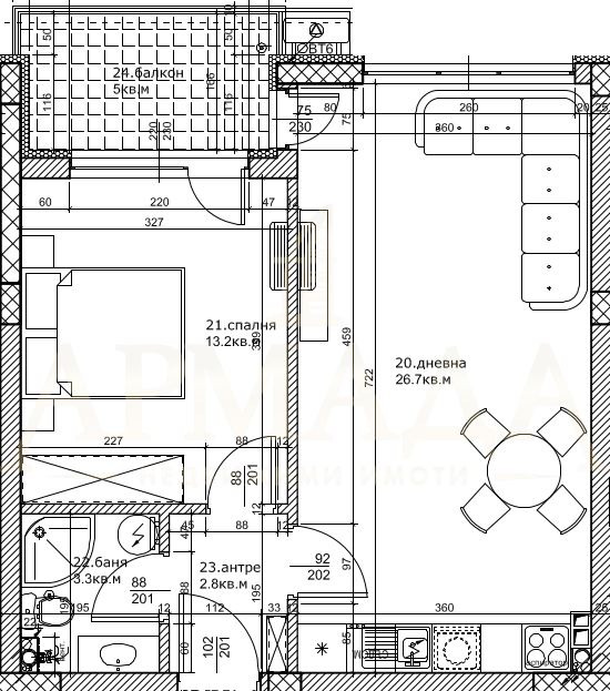 Продава  2-стаен град Пловдив , Остромила , 66 кв.м | 88312273