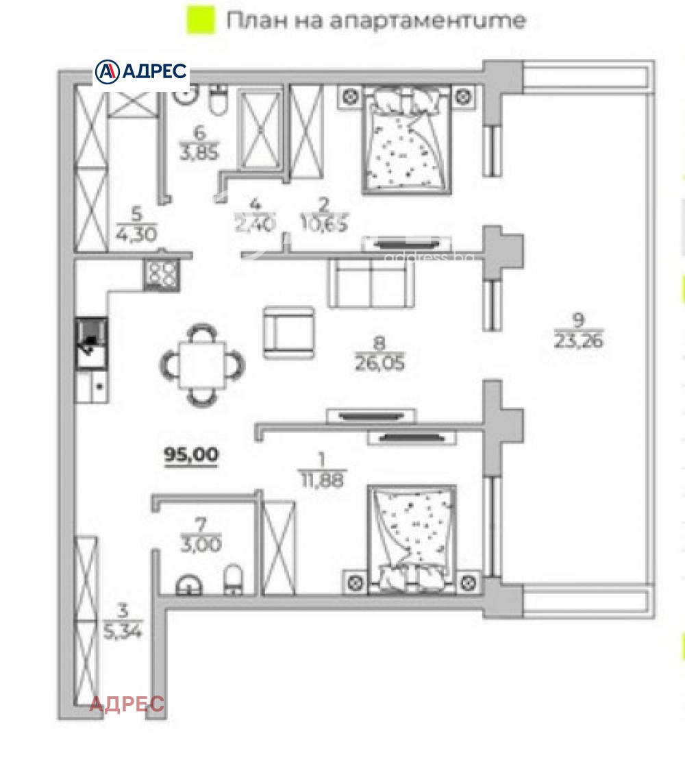 Продава 3-СТАЕН, гр. Варна, к.к. Чайка, снимка 4 - Апартаменти - 53768331