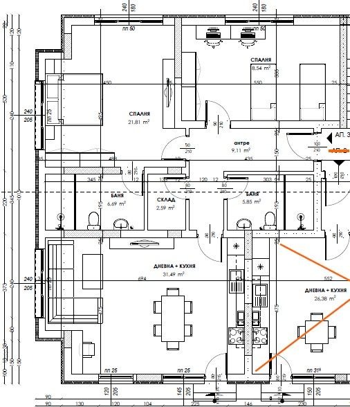 Продава 3-СТАЕН, гр. Пловдив, Коматево, снимка 2 - Апартаменти - 53190890