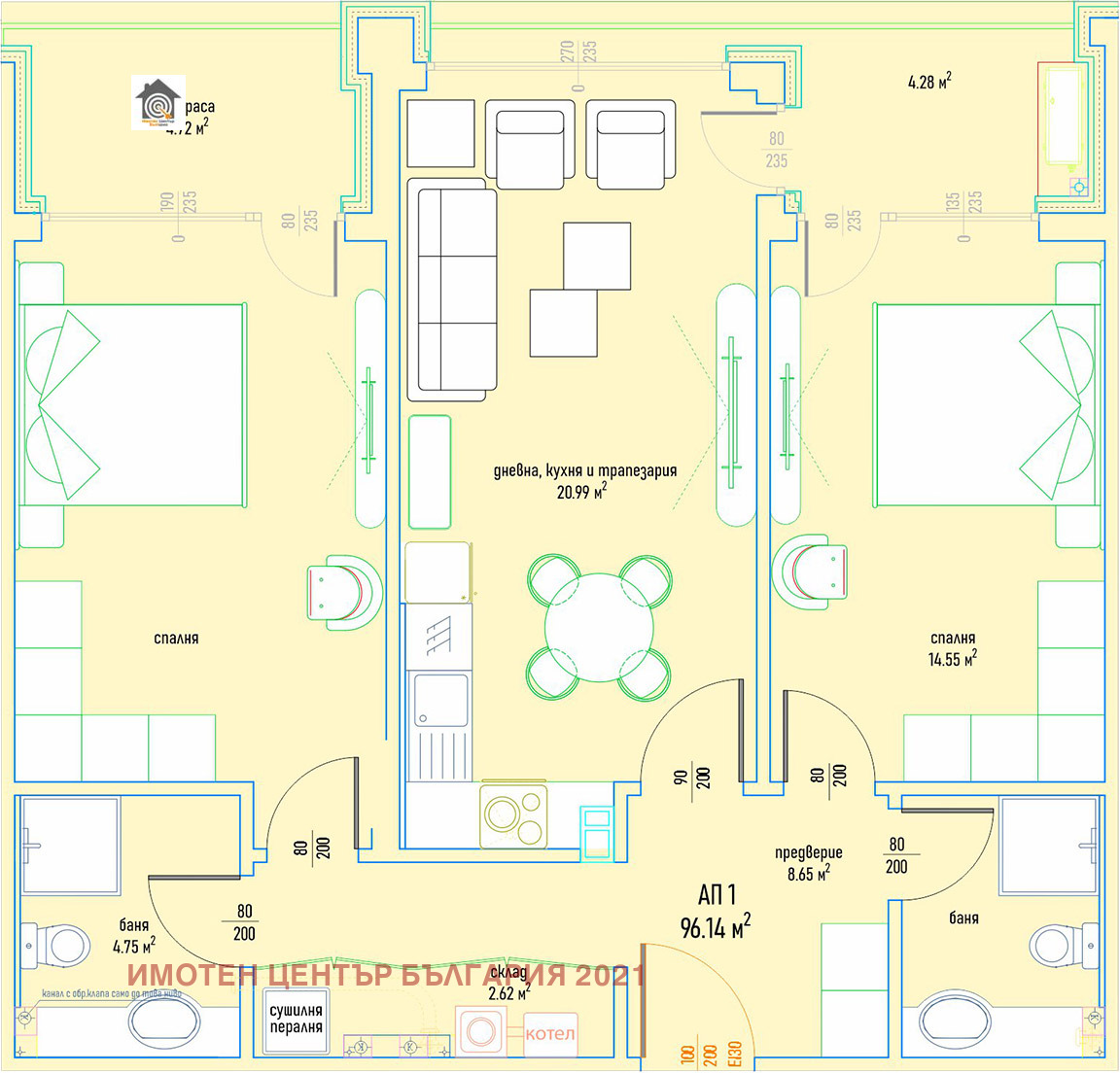 Продава 3-СТАЕН, гр. София, Малинова долина, снимка 2 - Апартаменти - 53004148