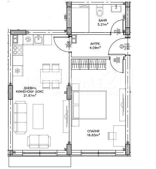 In vendita  1 camera da letto Sofia , Malinova dolina , 61 mq | 36148769 - Immagine [5]