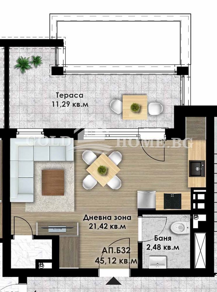 À vendre  Studio Plovdiv , Komatevsko chose , 52 m² | 75359507 - image [5]