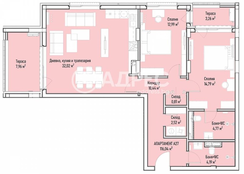 À venda  2 quartos Sofia , Mladost 4 , 143 m² | 21750285 - imagem [4]