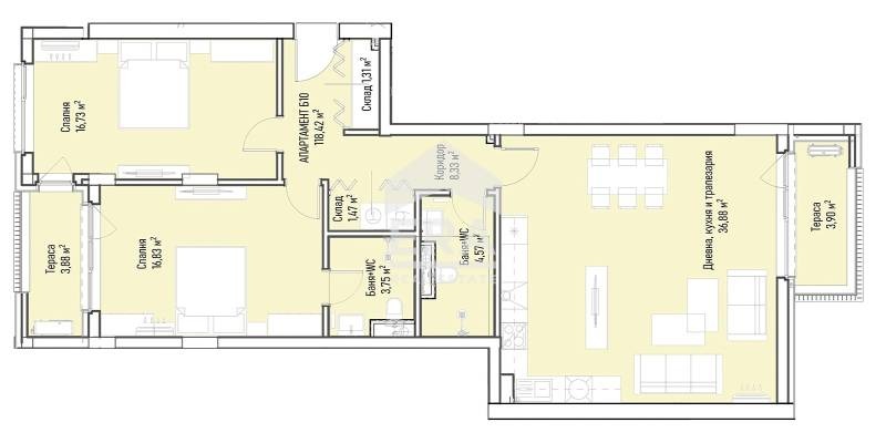Продава 3-СТАЕН, гр. София, Младост 4, снимка 3 - Апартаменти - 53430112