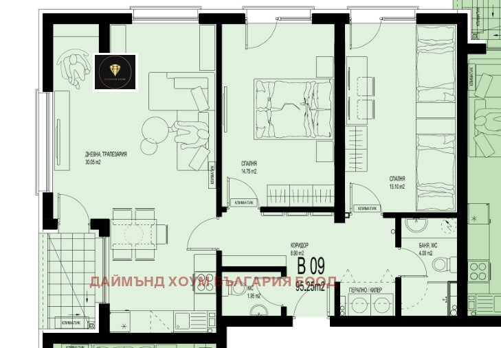Zu verkaufen  2 Schlafzimmer Plowdiw , Hristo Smirnenski , 121 qm | 70193173 - Bild [2]