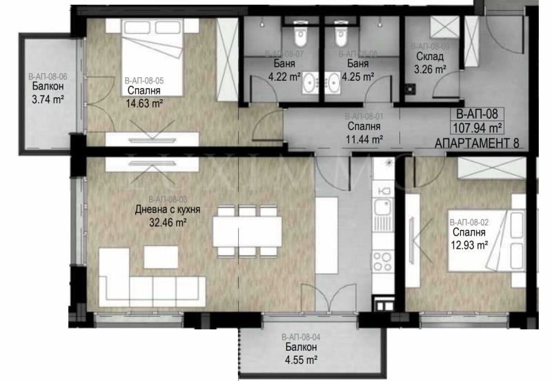 Satılık  2 yatak odası Sofia , Boyana , 125 metrekare | 58296843 - görüntü [2]