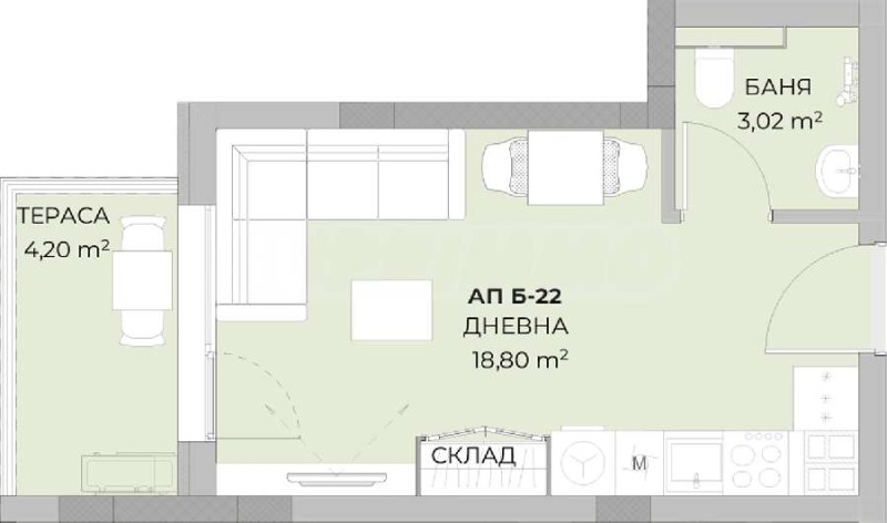 Продава 1-СТАЕН, гр. Пловдив, Остромила, снимка 8 - Апартаменти - 53035150