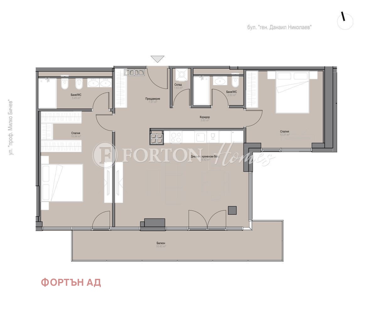 Продава 3-СТАЕН, гр. София, Оборище, снимка 2 - Апартаменти - 55725153