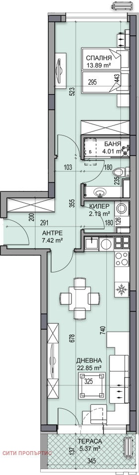 1 bedroom Gagarin, Plovdiv 3