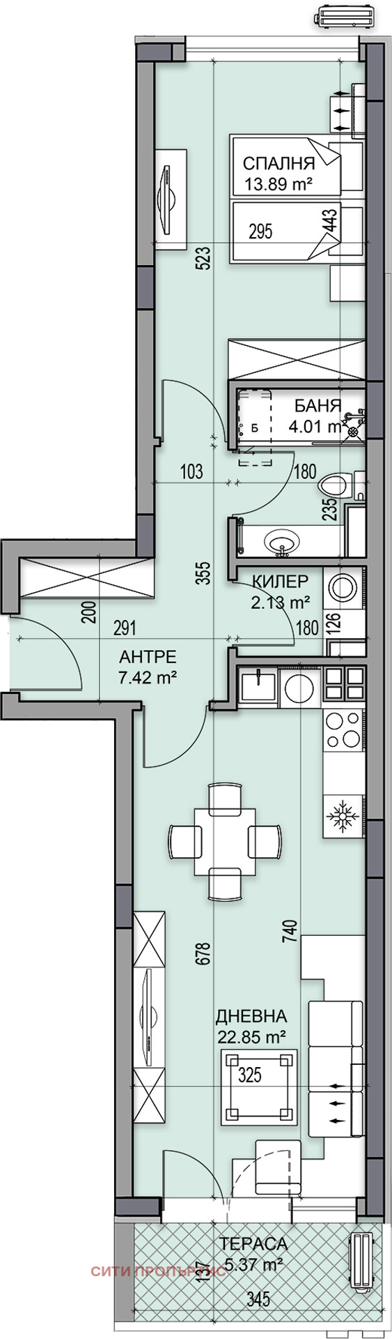 Продава  2-стаен град Пловдив , Гагарин , 78 кв.м | 80439286 - изображение [3]