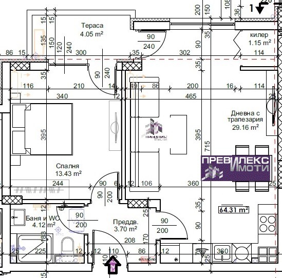 Продава  2-стаен, град Пловдив, Тракия • 80 704 EUR • ID 20754990 — holmes.bg - [1] 