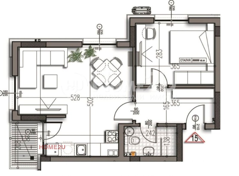 Продава 2-СТАЕН, гр. Варна, Цветен квартал, снимка 2 - Aпартаменти - 49205715