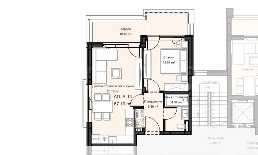 Продава 2-СТАЕН, гр. Пловдив, Остромила, снимка 2 - Апартаменти - 54566810