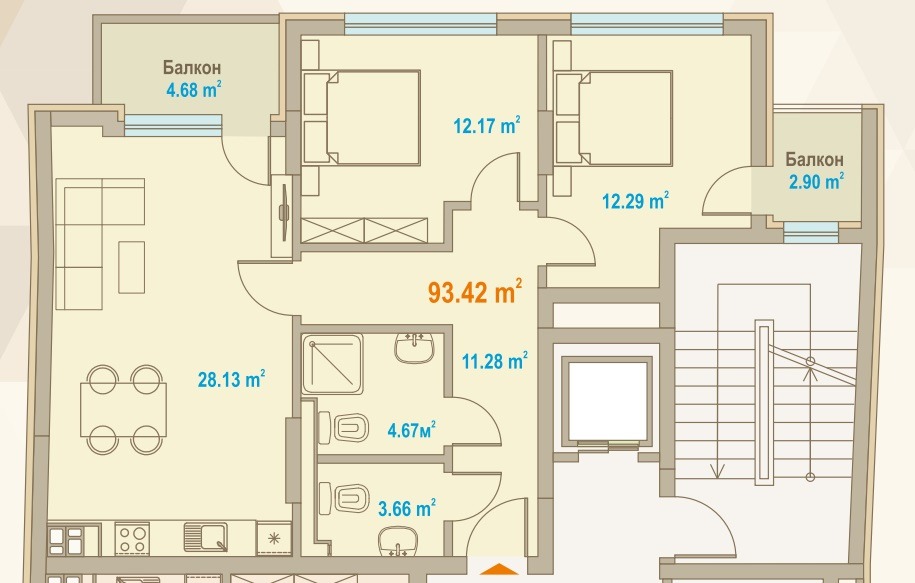 Продава 3-СТАЕН, гр. София, Зона Б-19, снимка 2 - Апартаменти - 53110165