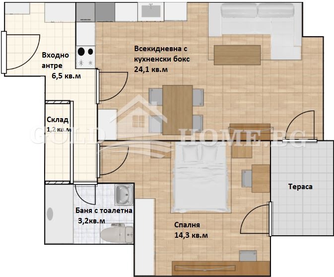 Продава 2-СТАЕН, гр. Пловдив, Остромила, снимка 1 - Aпартаменти - 49482358