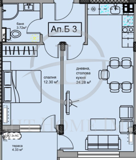 Till salu  1 sovrum Plovdiv , Kjutjuk Parij , 70 kvm | 73082554 - bild [3]