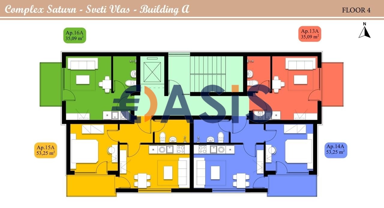 Продава 2-СТАЕН, гр. Свети Влас, област Бургас, снимка 15 - Апартаменти - 53826250