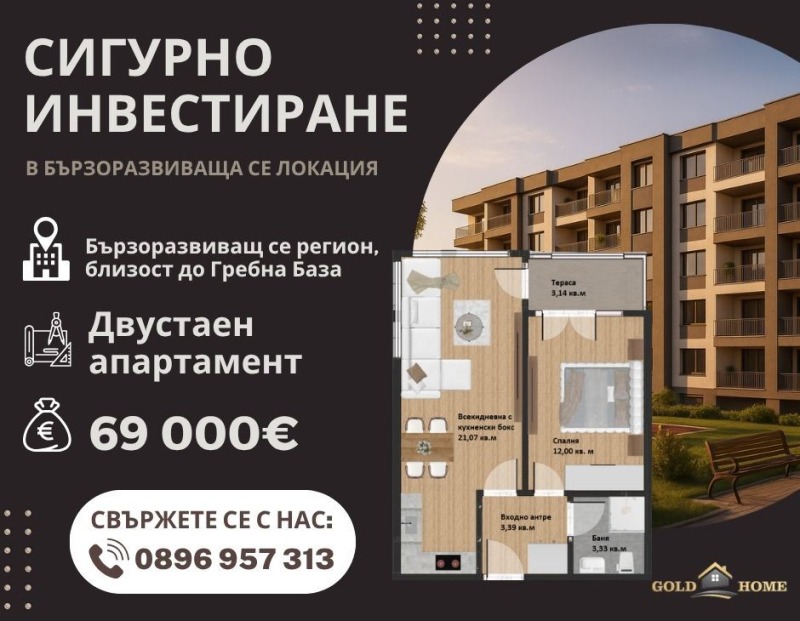 Продава  2-стаен, град Пловдив, Христо Смирненски • 69 000 EUR • ID 14799666 — holmes.bg - [1] 
