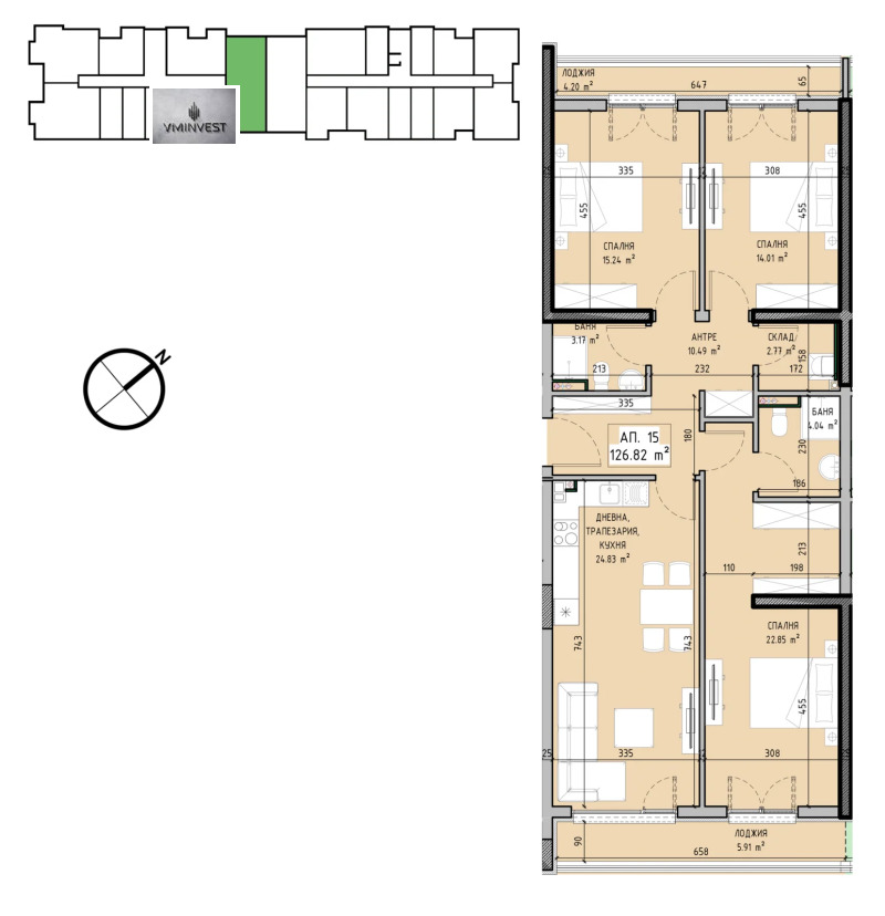 Продава 4-СТАЕН, гр. София, Малинова долина, снимка 3 - Апартаменти - 53230739