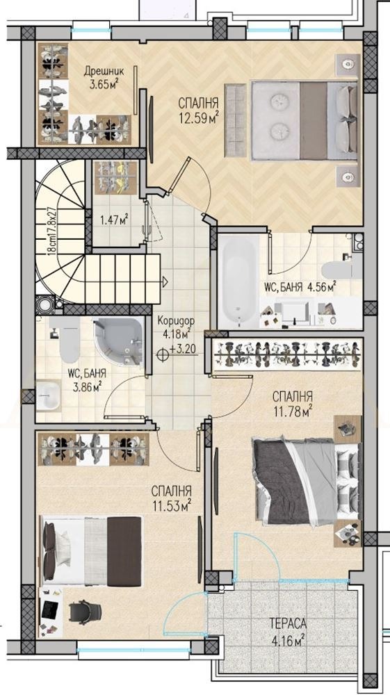 Продава КЪЩА, гр. Пловдив, Остромила, снимка 3 - Къщи - 49303298